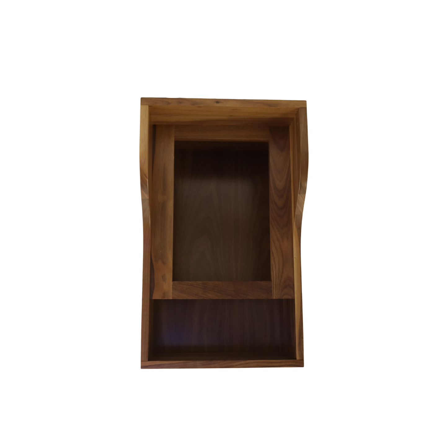SlidingSusan™ Pull-Out Trashcan with Storage – Premium Walnut Wood