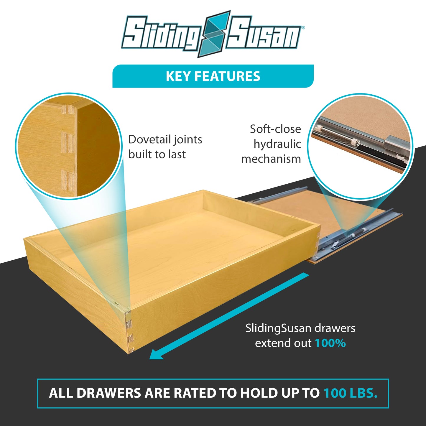 SlidingSusan Pull-Out Drawer Organizer