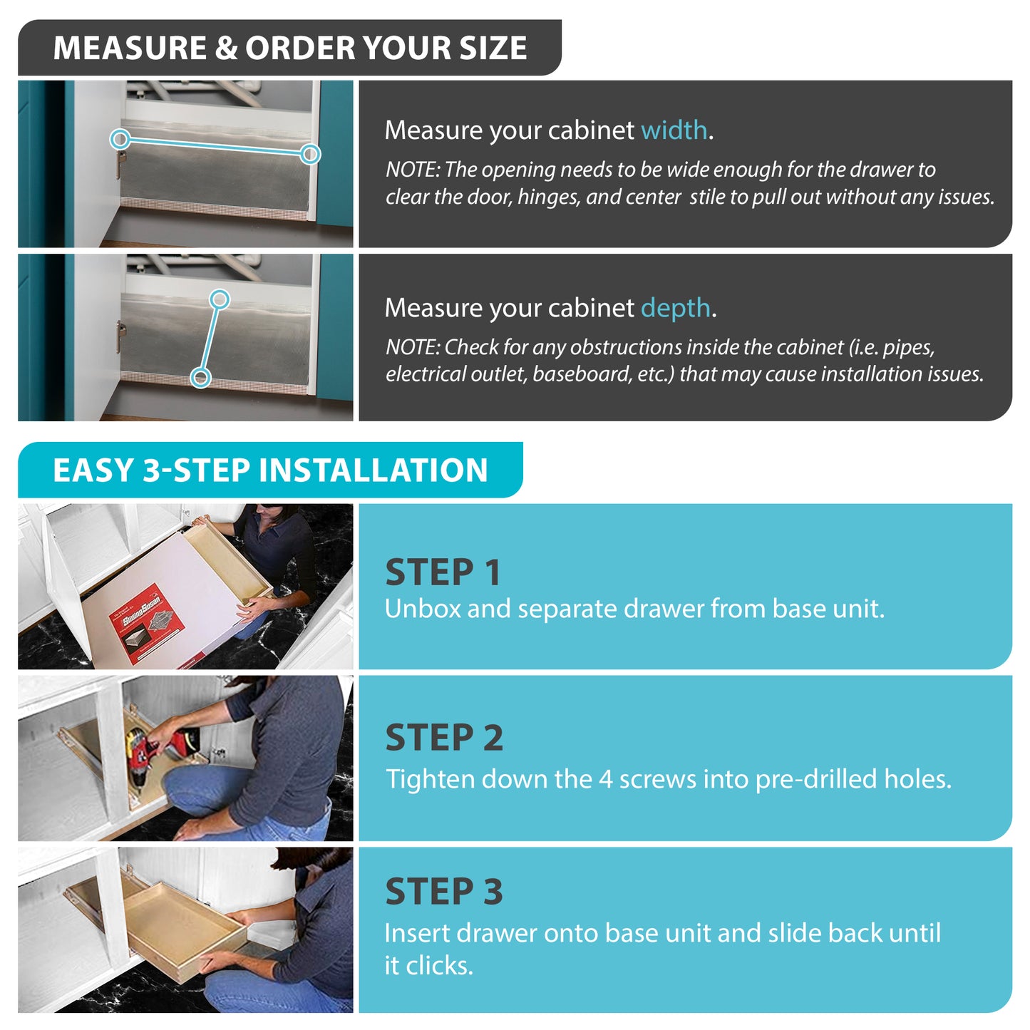 SlidingSusan Pull-Out Drawer Organizer